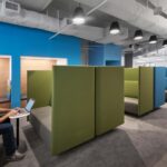 Pendant lighting installed at SalesLoft, Atlanta GA