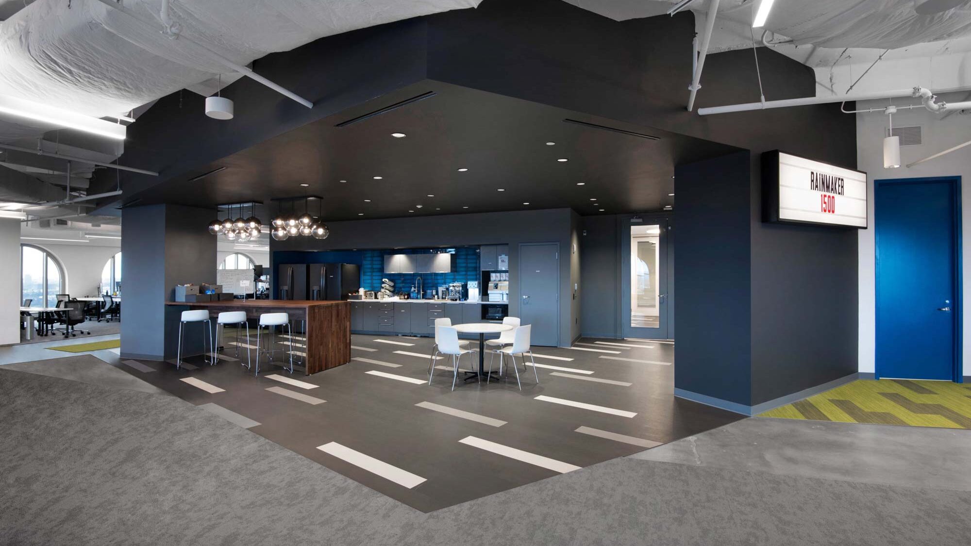 Downlighting installed at SalesLoft, Atlanta GA