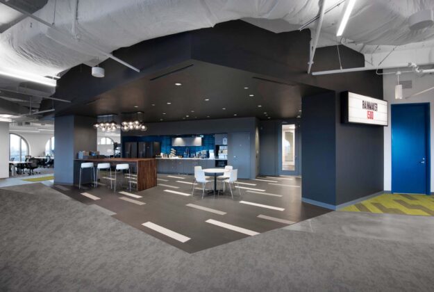 Downlighting installed at SalesLoft, Atlanta GA