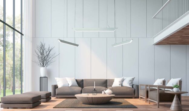 LumenTruss EXA Series luminaire installed in a living room